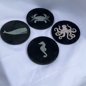 Set of 4 Sea Creature 4” Coasters